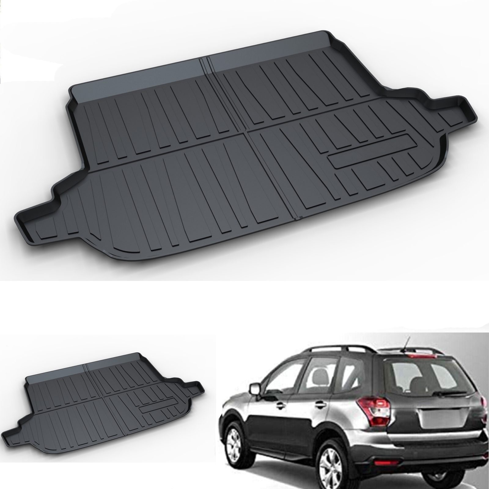 TPO Cargo Trunk Tray Boot Liner Black for 2014-2018 Subaru Forester