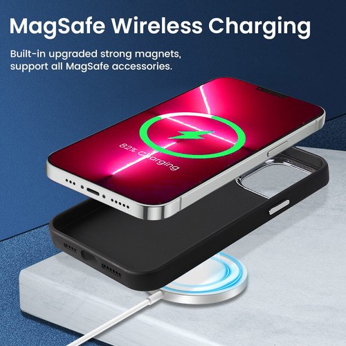 For iPhone 15 Pro Max 14 13 12 11 Magsafe Card Pocket Silicone Slim Case Cover - 第 5/21 張圖片