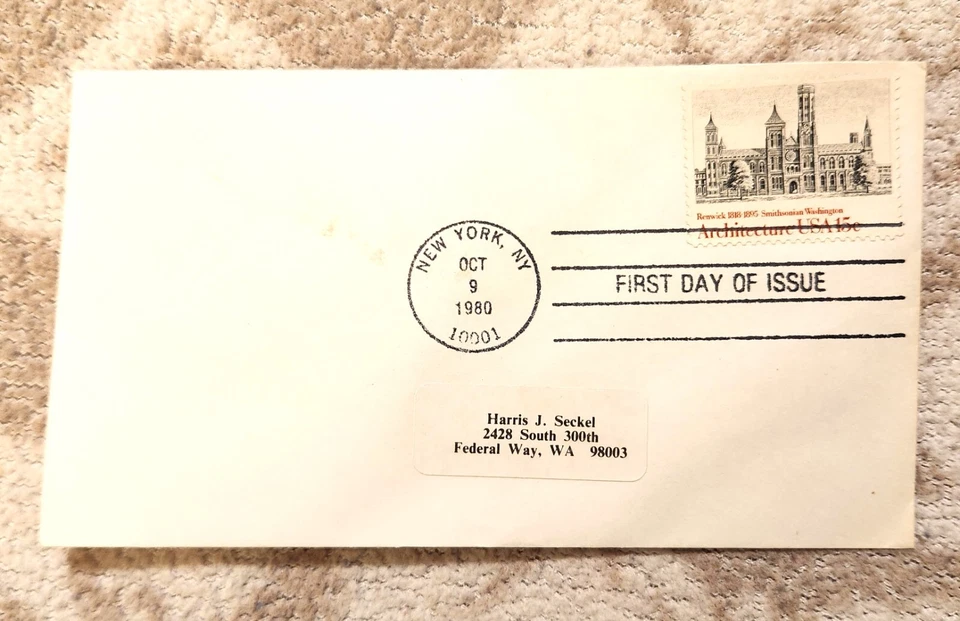 LOT OF (4) US STAMPS FDC FIRST DAY COVERS, Scott #1838-41, Architecture Series - Image 3 of 4
