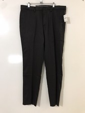 CHAPS Mens Dress Pants Slim Fit Black/Plaid Sz 36X32 