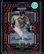 2022 Panini Prizm Draft Picks Brooks Lee Base Autographs Tiger Stripes #/25