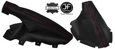 ROT FADEN LEDER SCHALTSACK + HANDBREMSMANSCHETTE F?R JAGUAR S-TYPE 1999-2008