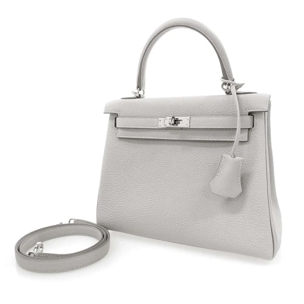 HERMES Kelly Retourne Size 25 Togo Leather Pearl Grey kelly25 eBay