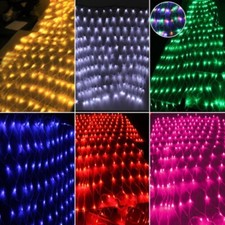 180 LED Battery Operated 1.8 x 1.2 m Curtain Net Mesh Xmas Christmas Lights BNIB
