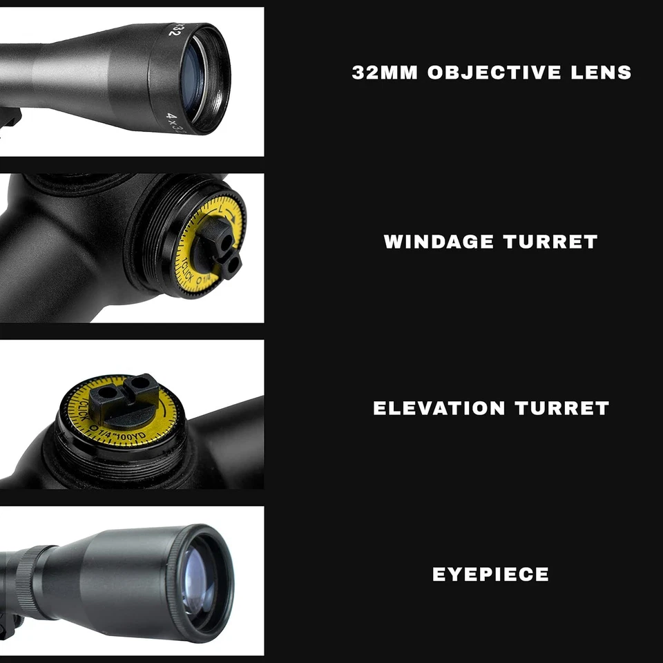 Mira para rifle retícula Barska 30/30 Crosshair para rifles Plinking y Rimfire .22 Foto 3 de 4