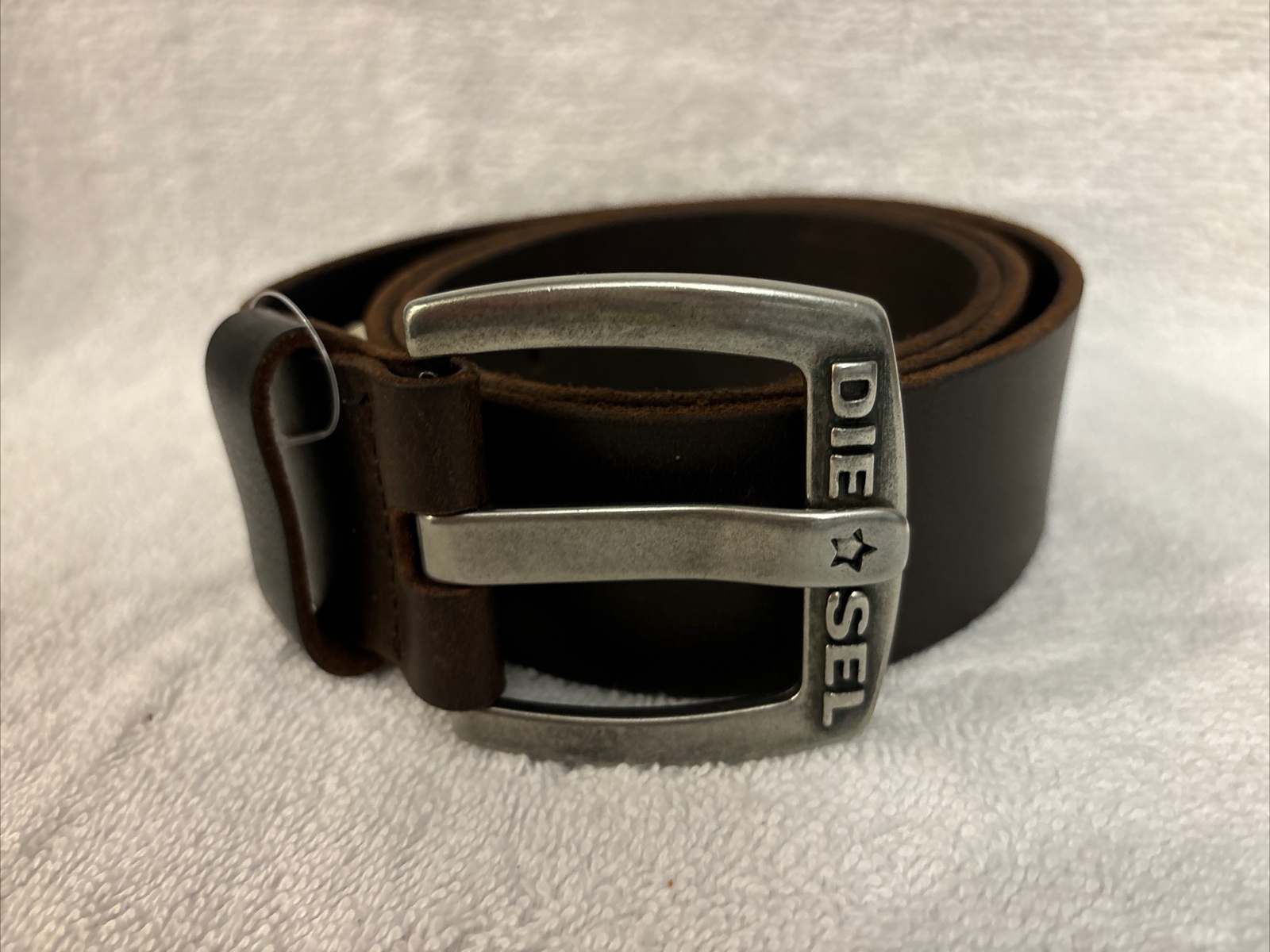 Diesel Vintage Brown Leather Diesel Belt Size 36 Women’s - Made in Italy EUC!