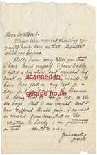 ZANE GREY - LETTER - SIGNED + ENVELOPE - 1904 - FUTURE WIFE - GEN. SLOCUM BURNED