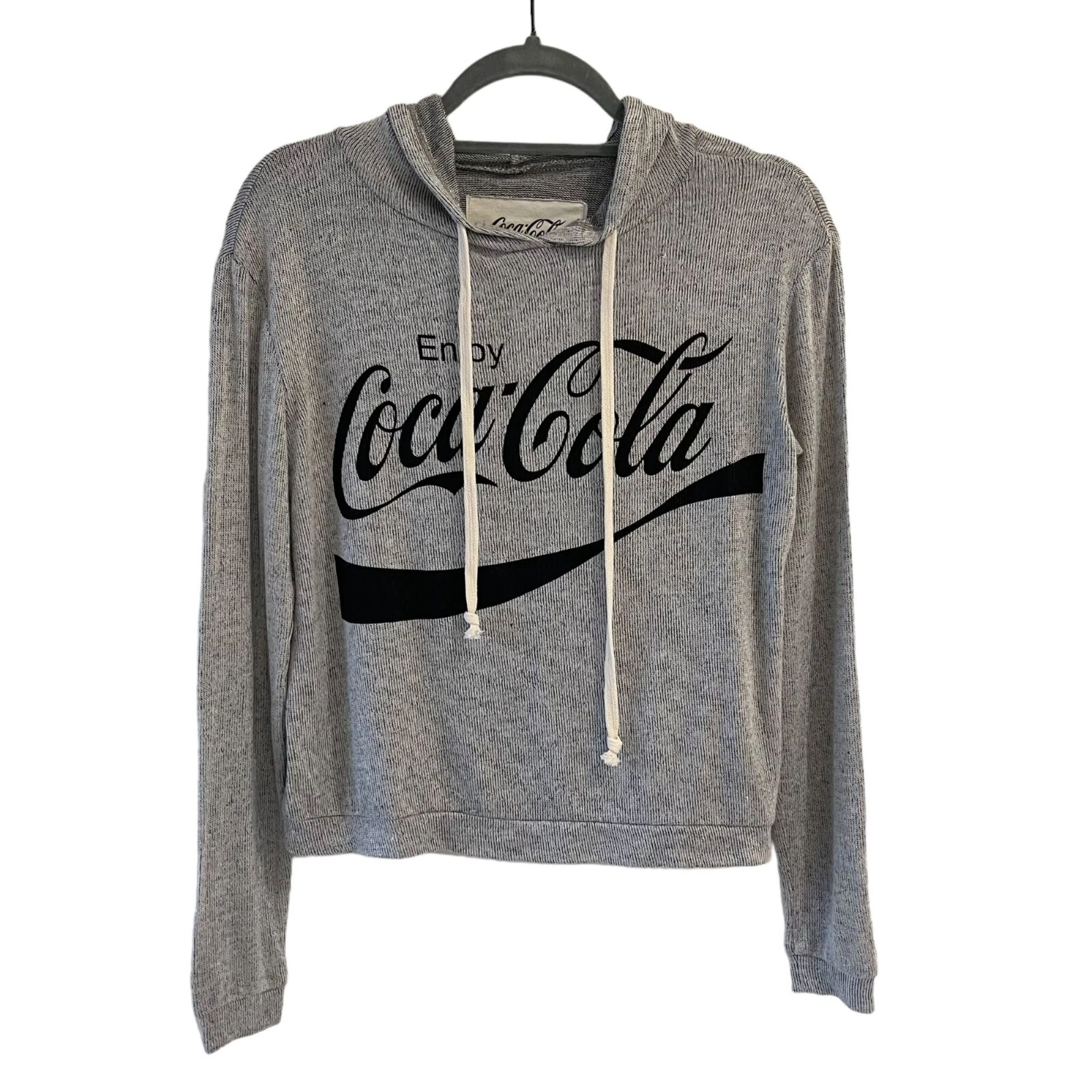 Collectors Enjoy Coca Cola Size XS Gray Sweater Hoodie Sweatshirt Supersoft