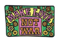 Make Love Not War Patch Zum AufbüGeln | Hippie Blumen Patches, Peace Flicken