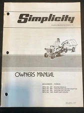 SIMPLICITY BROADMOOR - YEOMAN LEAF VACUUM OWNERS MANUAL FORM NO. 177851