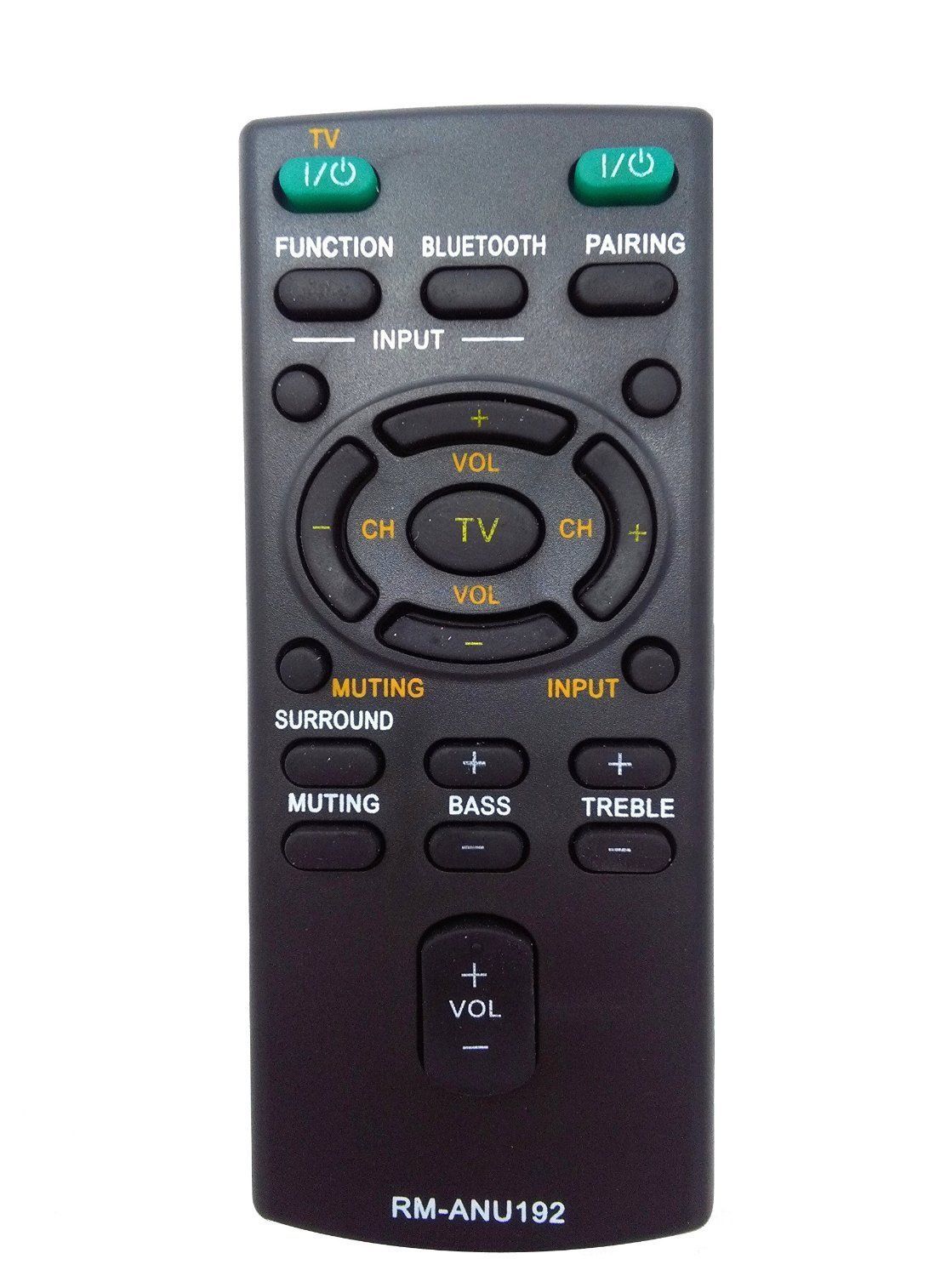 US New RM-ANU192 Remote Control for SONY Soundbar HT-CT60BT SA-CT60BT SS-WCT60