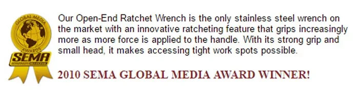 3pc 10mm - 17mm Set Racheting Open End Combination Wrenches Stainless #56039