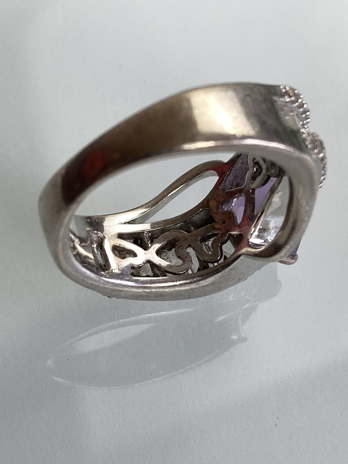 Sterling 925 Solid Silver Loaded Diamond Amethyst… - image 11