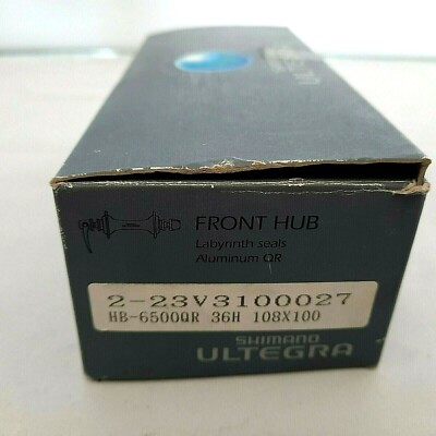 Moyeu Avant Shimano Ultegra HB-6500 36 Trous - Vintage Années 90 - Neuf Dans Sa Boîte - QR Inclus