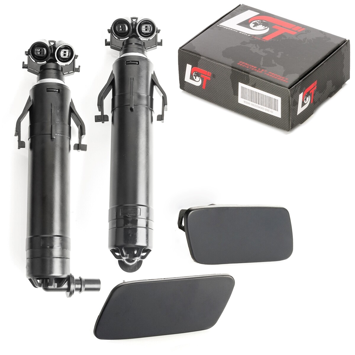2x Headlight Washer Nozzle Cover Set for VW Passat Alltrack 365 from 2010