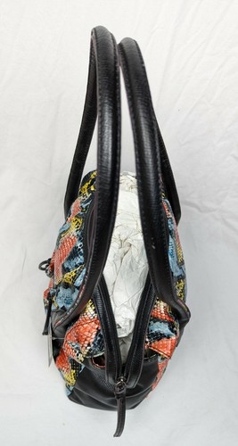 Falchi Purse by Falchi Tote Shoulder Bag Multicolored faux snakeskin print NWT - Picture 3 of 12