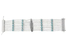 LUCKY BRAND Women's Southwestern Feather Multi-Chain Bracelet 7.5" NWT $59