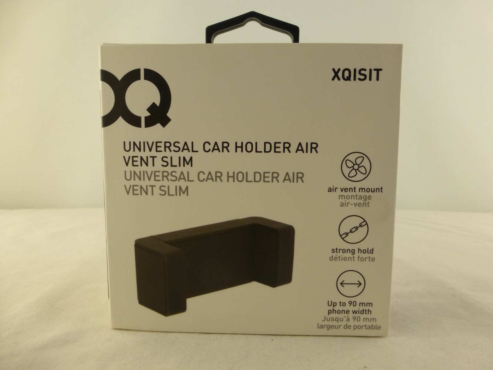 XQISIT Phone / Sat Nav Universal Holder Car Air Vent Mount, Slim, Black