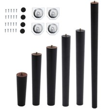 4pcs set Wooden Furniture Legs Tapered Chair/Table/Sofa/Cabinet Feet w/Fixings