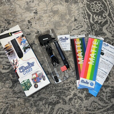 4D 3Doodler Create 3D Printing Pen w/ Extra Strands of 3Doodler Plastic