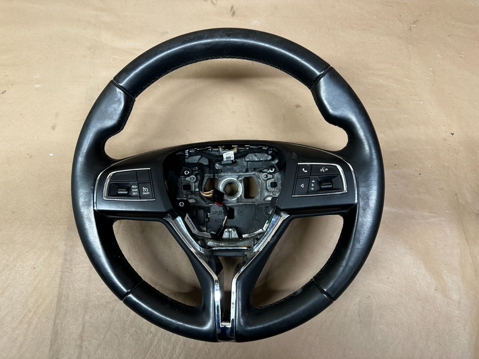 2014-2020 MASERATI GHIBLI S Q4 STEERING WHEEL W/ AUDIO CRUISE SWITCH LEATHER OEM