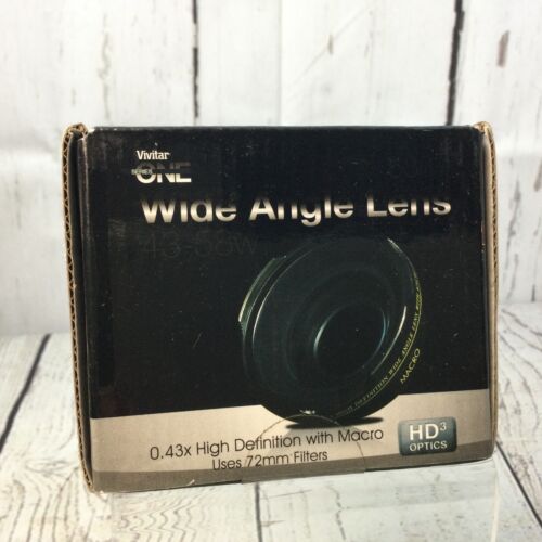 Vivitar HD3 HIGH DEFINITION PRO 0.43x WIDE ANGLE LENS MACRO 58mm Series 1 New - Picture 2 of 4