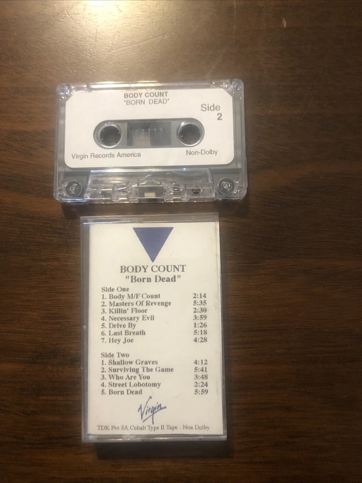 Body Count “Born Dead”advance Promo cassette Tape,vg. Ice-t,slayer,body Count - Image 4 of 4
