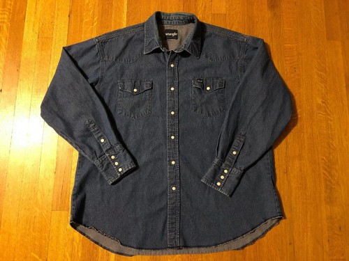 Vintage Wrangler Denim Pearl Snap Shirt 