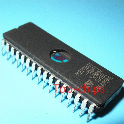 10PCS 27C801 ST IC EPROM UV 8MBIT 100NS 32CDIP NEW M27C801-100F1