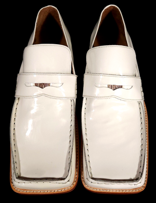Martine Rose Pearlised Roxy Loafers EU 41 US 8 Mens White Leather  