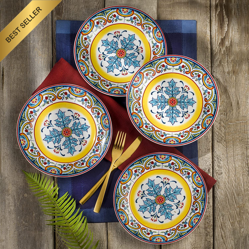 Zanzibar Collection 16 Piece Dinnerware Set Kitchen and Dining, Service for 4, S - Picture 4 of 12