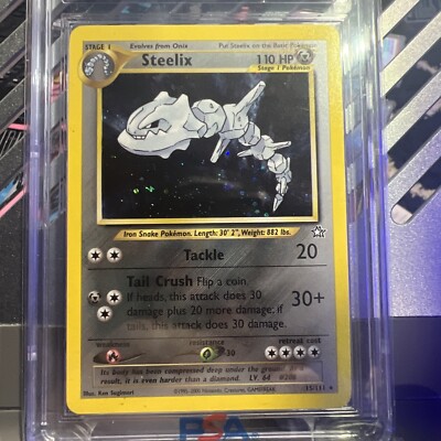 🔥🌀SWIRL🌀🔥Steelix Pokemon 2000 Neo Genesis Unlimited 15/111