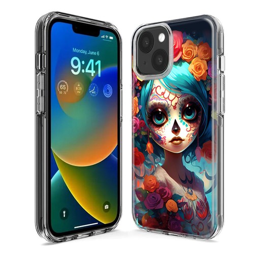 For Apple iPhone 12 Shockproof Case Day of the Dead Skull Girl - Bild 3 von 6