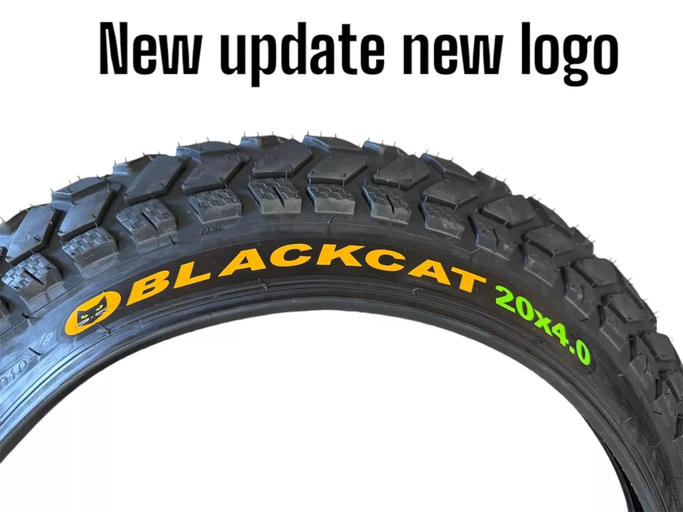 20”x4” Ebike Moped Style bicycle fat Tire BLACK CAT Just (1) Tire And Tube - Image 2 of 4