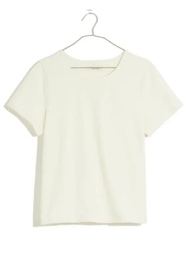 Madewell Luxe Boxy-Crop Tee Sz XXS 