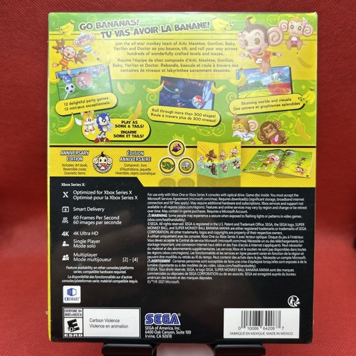 SUPER MONKEY BALL BANANA MANIA ANNIVERSARY EDITION XBOX ONE/X LOOSE DISC - Picture 2 of 4