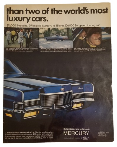 1971 Mercury Marquis Original Print Ad Life Magazine 2 Pages - Picture 3 of 3