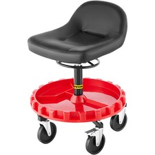 Rolling Shop Stool 300 Lbs Mechanic Garage Stool 18-23 Work Chair Wround Tray
