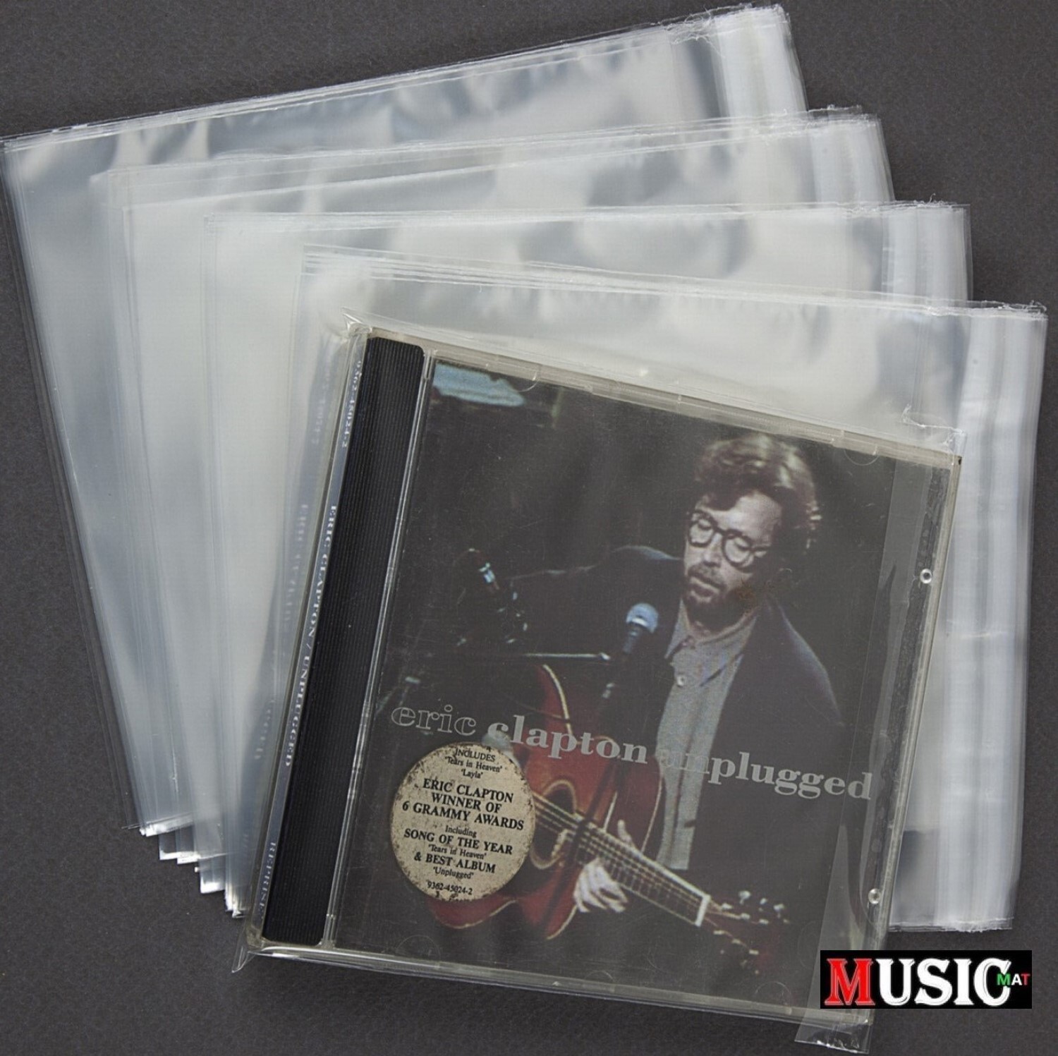 MUSIC MAT - Bustine in PP 40 mμ per "COFANETTI CD/DVD" con Flap Adesivo - 100 pz