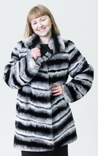Clearance Chinchilla Rex Rabbit Jacket- Size 10-12
