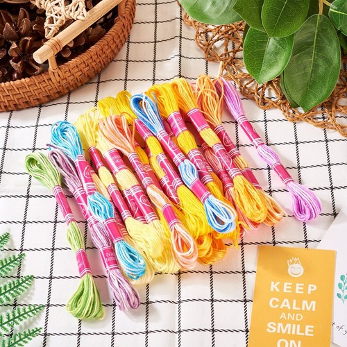 1Bag Gradient Color 1.0mm Polyester Embroidery Floss Cross Stitch Threads Crafts - Picture 96 of 99
