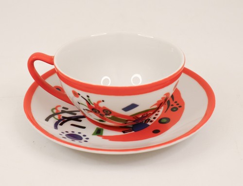 Orange Coffecup & Saucer Abstract design - Wassily Kandinsky- Kandinsky design - Picture 2 of 7