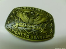Belt Buckle, NEW, America's Second Amendment, Right to Bear Arms, Guns, Western