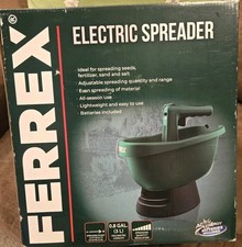 Ferrex Electric Handheld Spreader Seed Fertilizer Salt Sand Tested Working 3l Ferrex Electric Handheld Spreader Seed Fertilizer Salt Sand Tested Working 3l