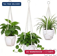 YIBOT 3 Pack Macrame Plant Hanger Indoor Hanging Planter for Plants Holder with