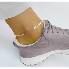 VFK 10” 925 Silver Plated Mariner Women’s Anklet