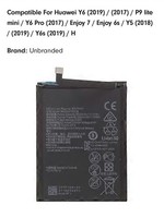 For Huawei HB405979ECW Battery Honor Y5 2019 / Y6 2019 / Y6S/Enjoy 7/2920mAh