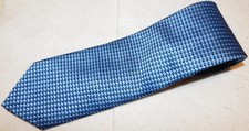 ROBERT TALBOTT MADE IN U.S.A. BLUE/LIGHT BLUE DOTS MOTIF TIE - DESIGNER TIES.