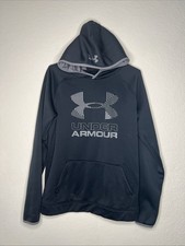 Under Armour Hoodie Sweatshirt Boys Size YXL Youth Black EXCELLENT