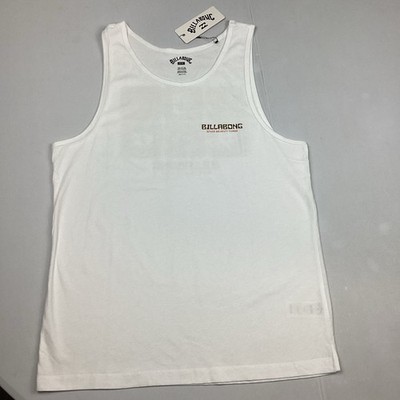 Billabong Cotton White Graphic Tank Top Medium NEW With Imperfection Retail $35
